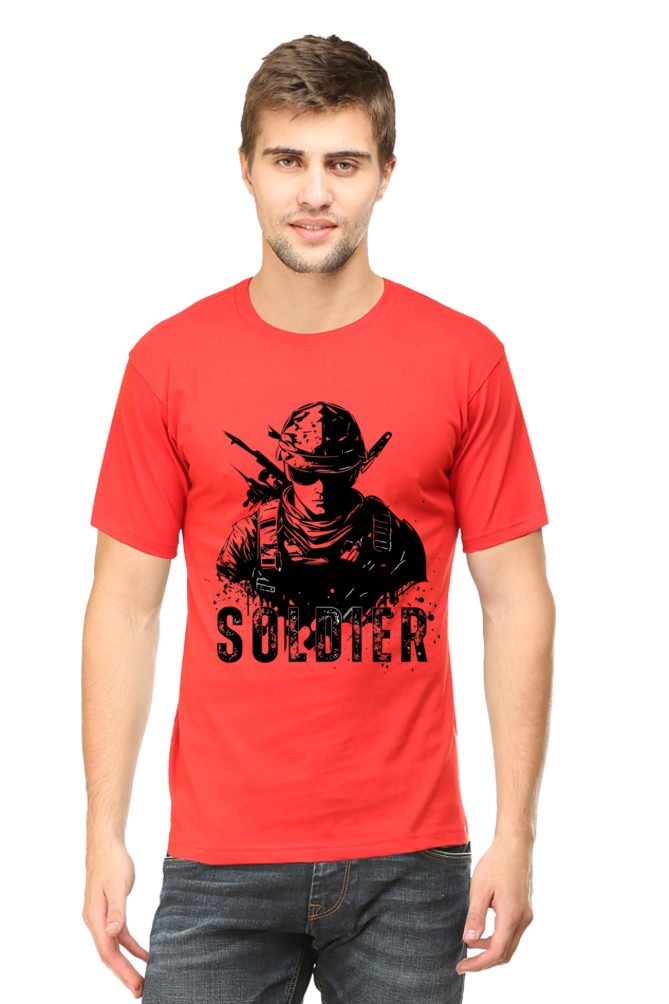 Men's Round Neck Classic T-Shirt - Soldier