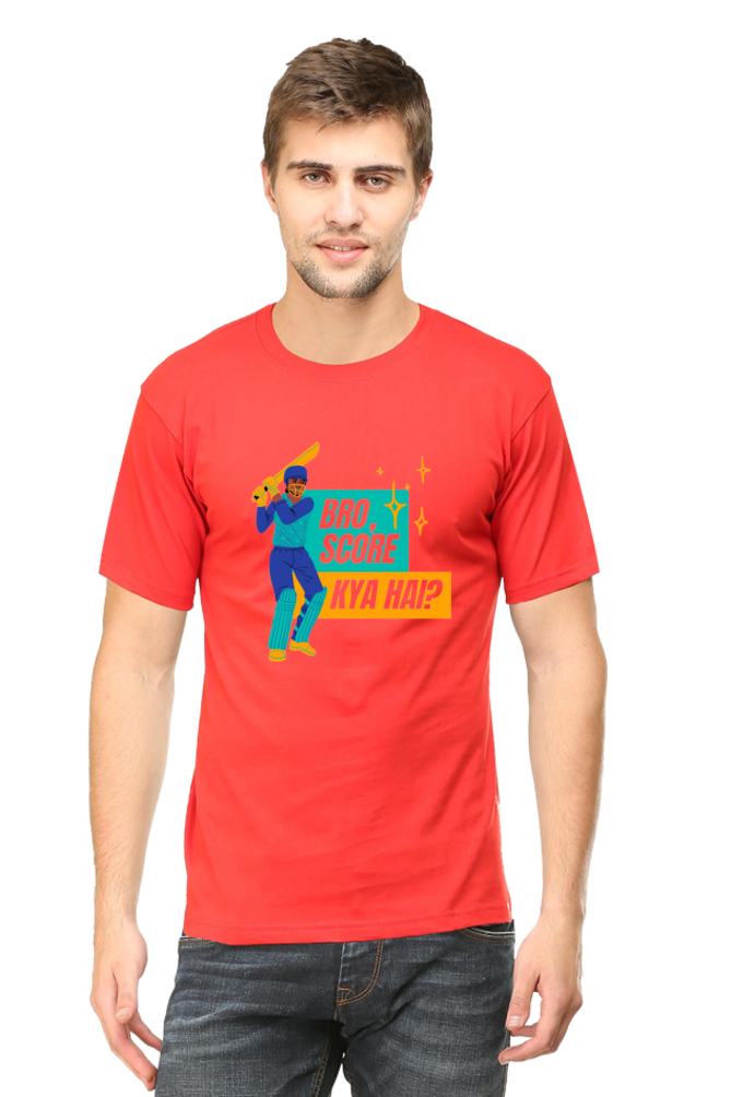 Men's Round Neck Classic T-Shirt - Score Kya Hai