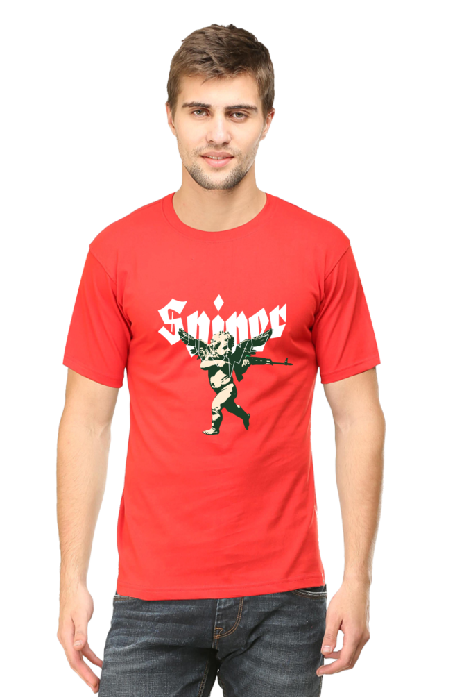 Men's Round Neck Classic T-Shirt - Sniper