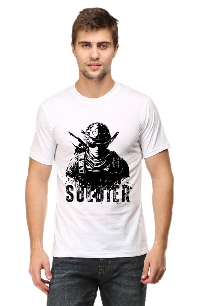 Men's Round Neck Classic T-Shirt - Soldier