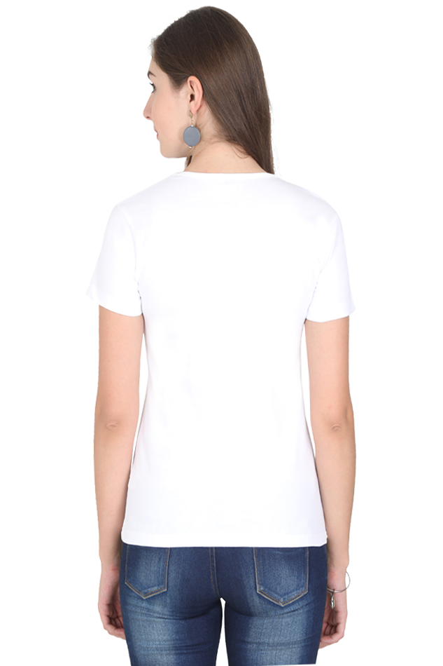 Women's Round Neck T-shirt - Focus Hustle Never Quit