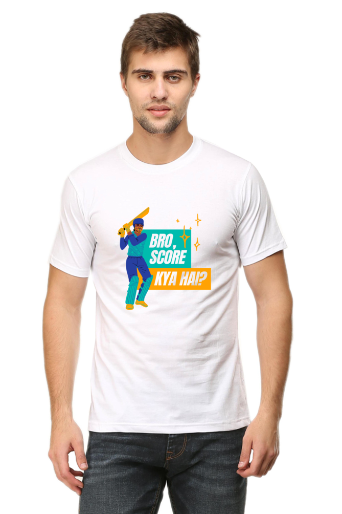 Men's Round Neck Classic T-Shirt - Score Kya Hai