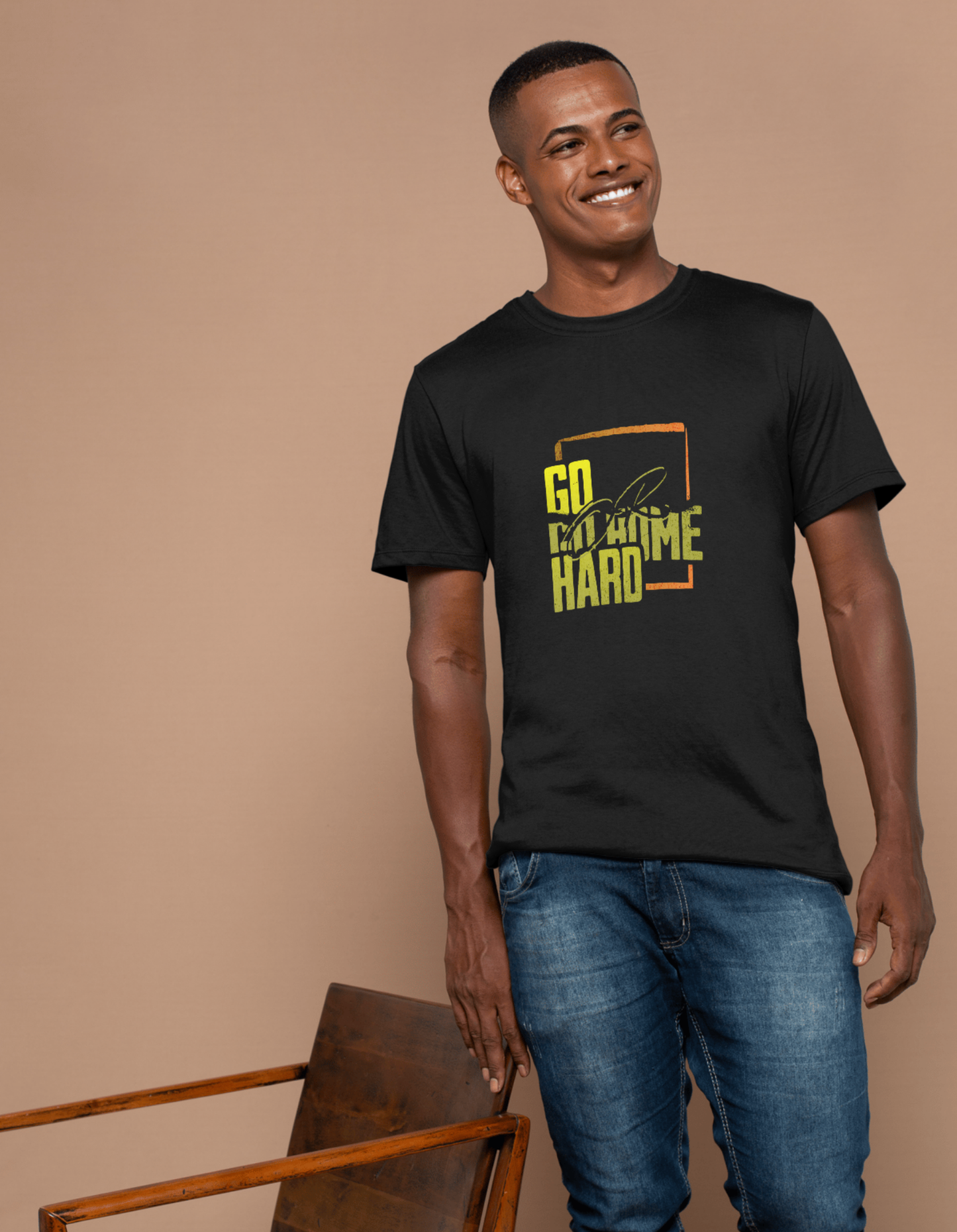 Men's Round Neck Classic T-Shirt - Go Hard