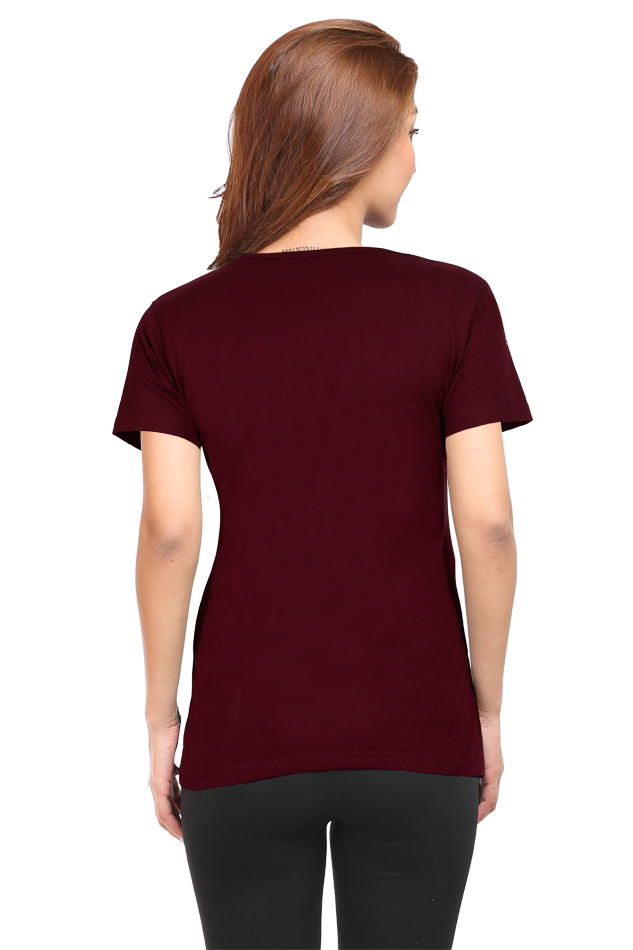 Women's Round Neck T-shirt - Focus Hustle Never Quit