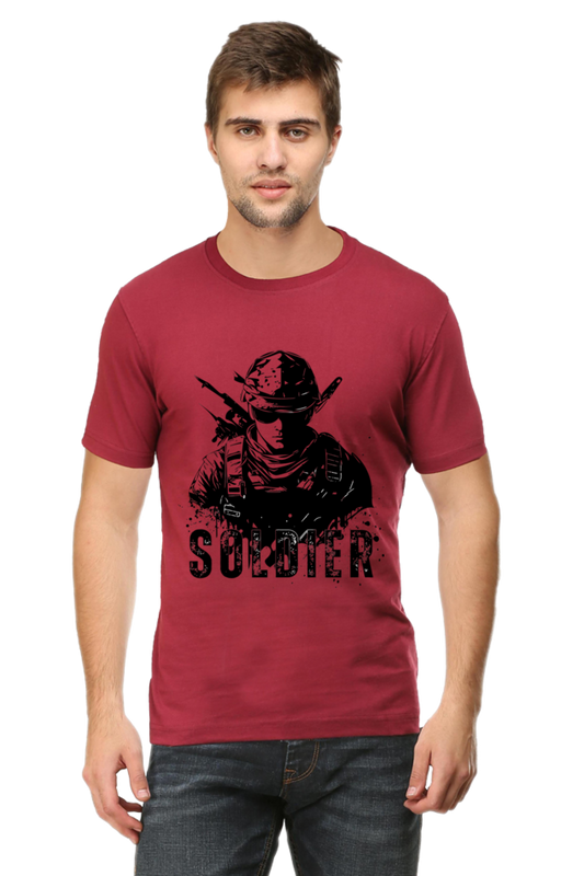 Men's Round Neck Classic T-Shirt - Soldier