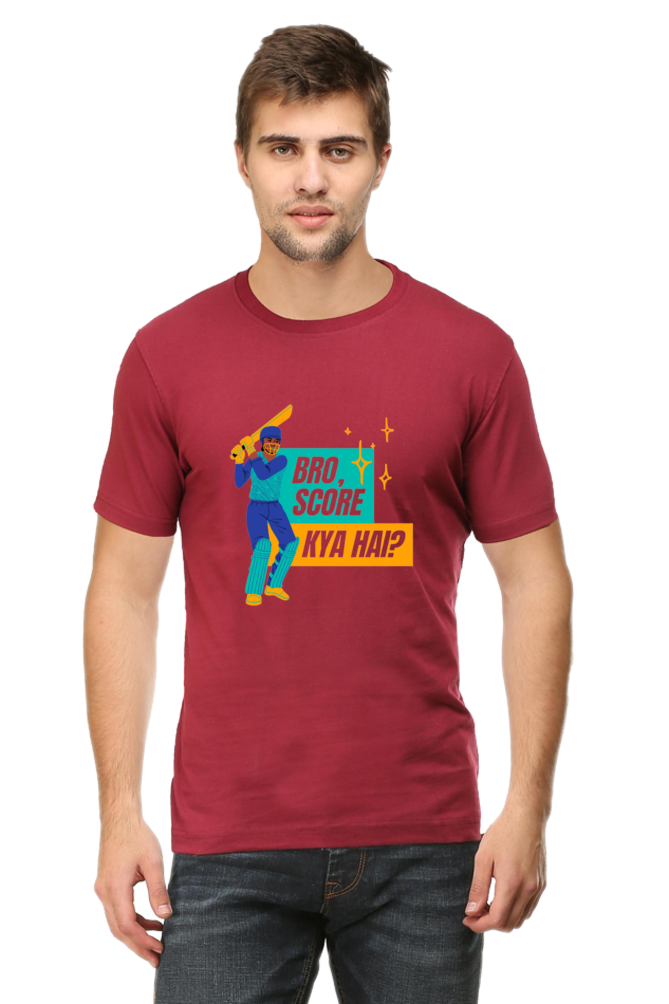 Men's Round Neck Classic T-Shirt - Score Kya Hai