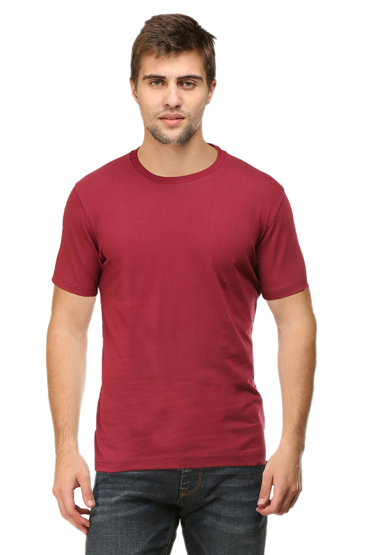 Men's Classic Plain T-Shirt - Maroon