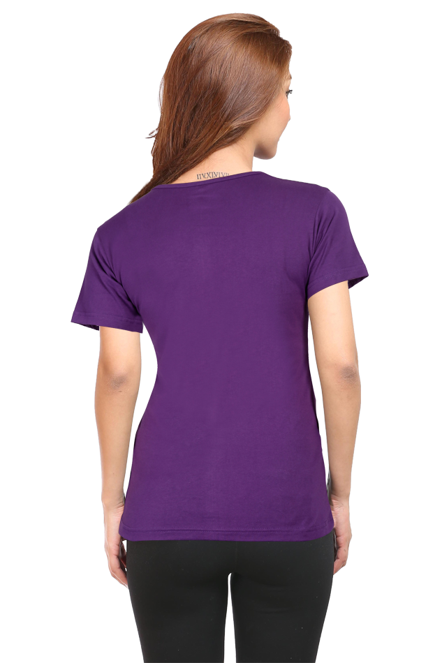 Women's Round Neck T-shirt - Focus Hustle Never Quit