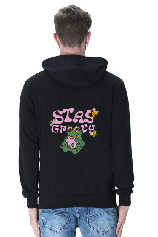 Men's Hooded Sweatshirt- Stay Groovy