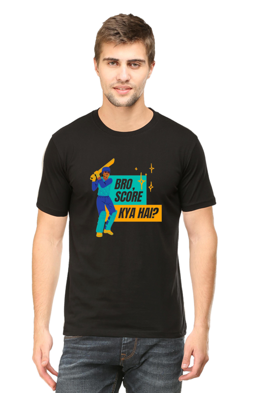 Men's Round Neck Classic T-Shirt - Score Kya Hai