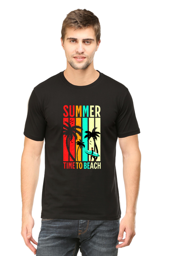 Round Neck Printed T-shirt- The Summer