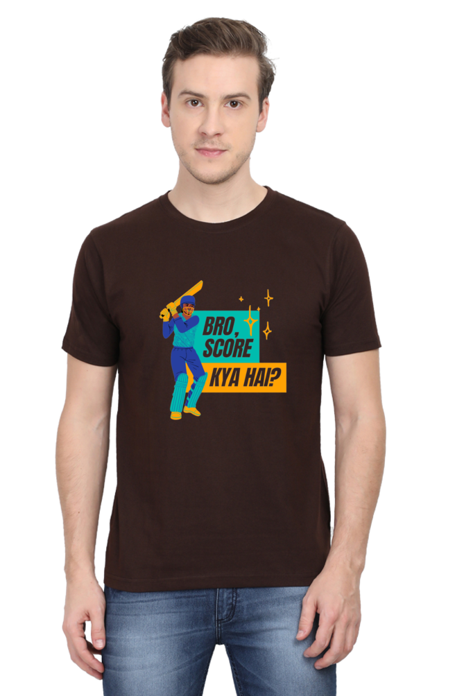 Men's Round Neck Classic T-Shirt - Score Kya Hai