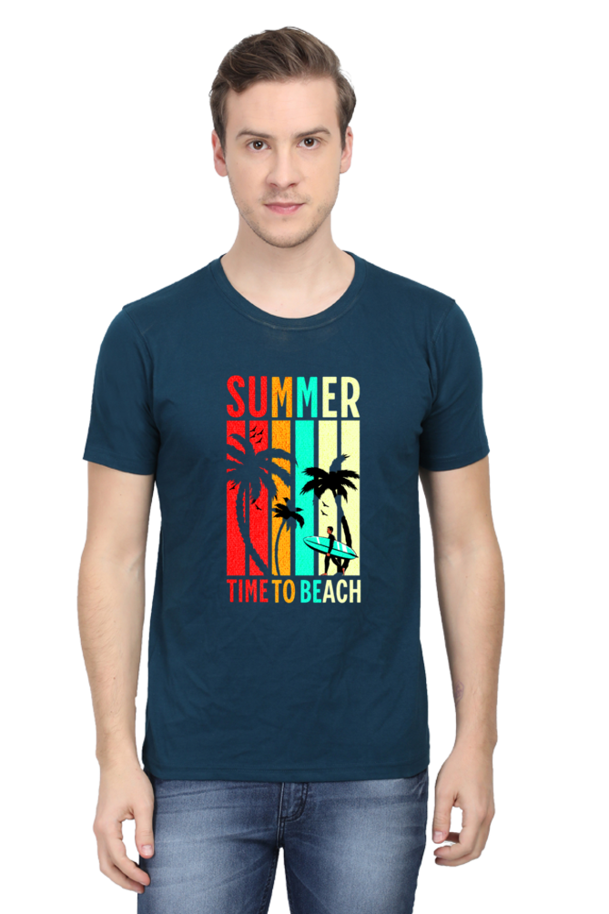 Round Neck Printed T-shirt- The Summer