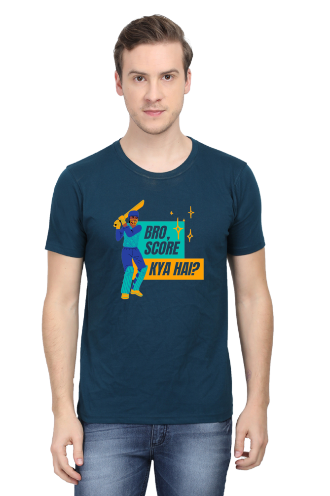 Men's Round Neck Classic T-Shirt - Score Kya Hai