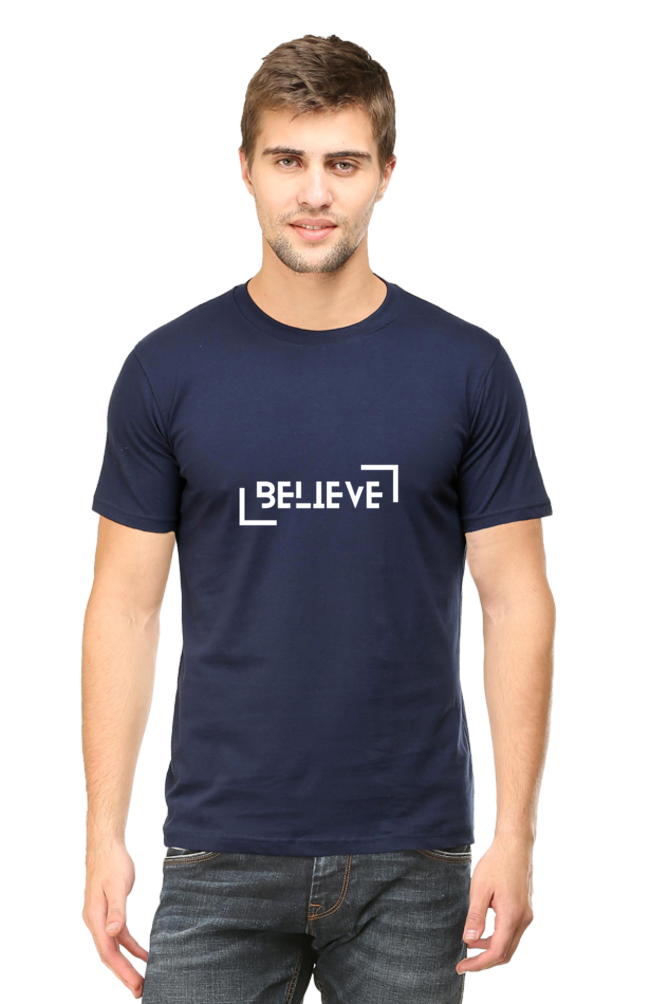 Men's Round Neck Classic T-Shirt - Believe