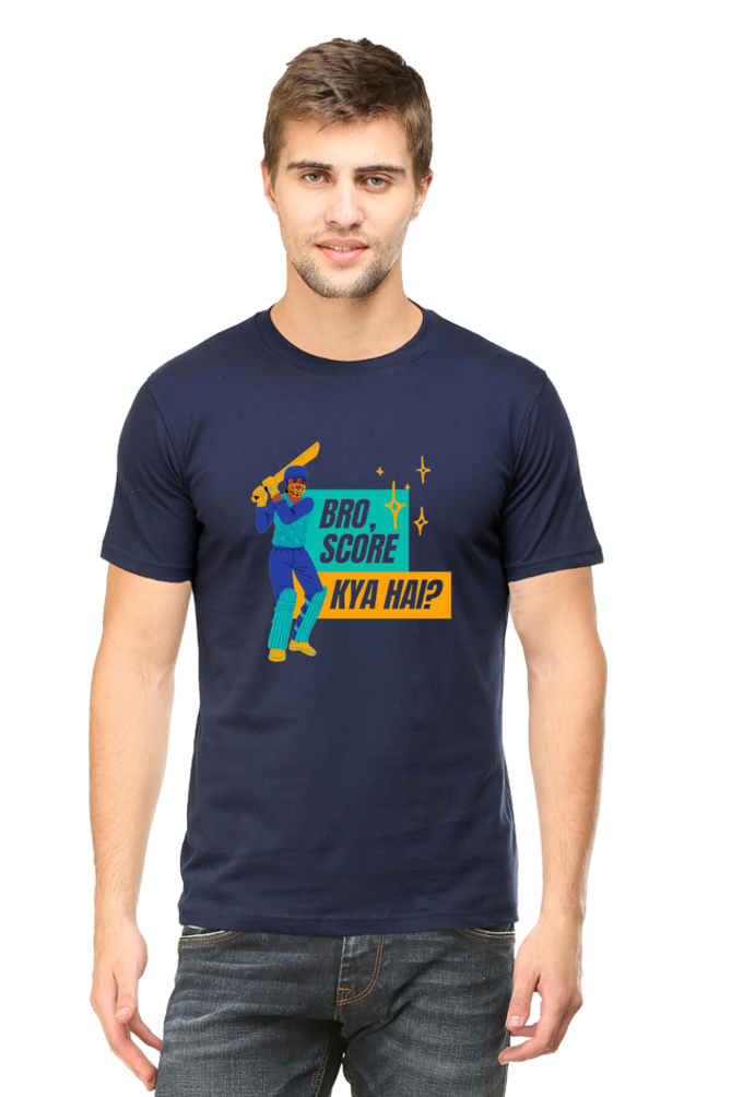 Men's Round Neck Classic T-Shirt - Score Kya Hai