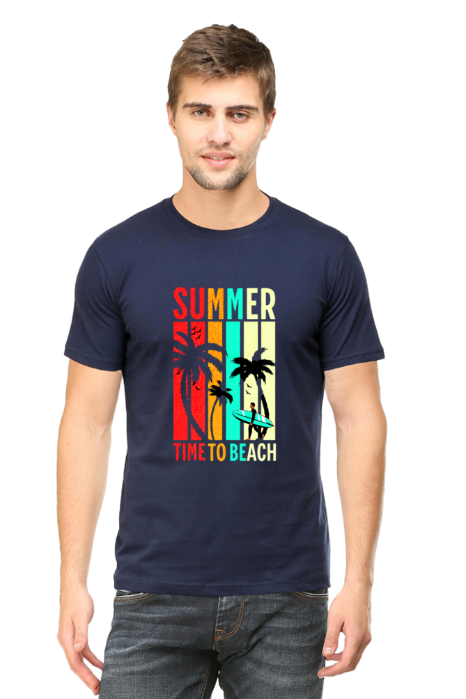 Round Neck Printed T-shirt- The Summer