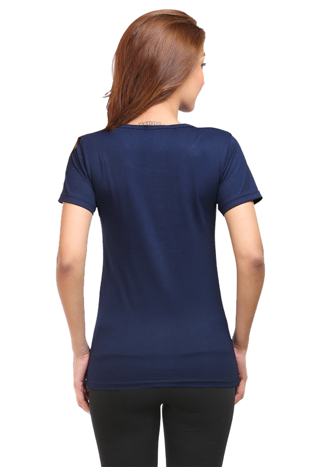 Women's Round Neck T-shirt - Focus Hustle Never Quit