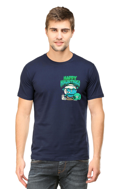 Men's Round Neck Classic T-Shirt - Happy Haunting