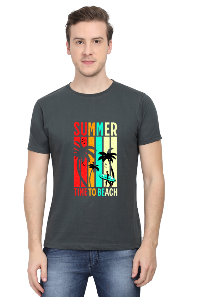 Round Neck Printed T-shirt- The Summer