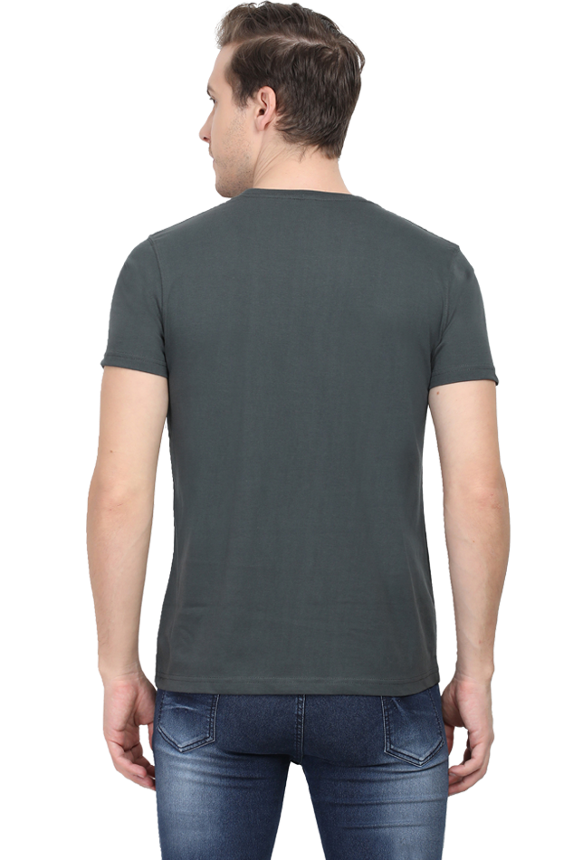 Men's Round Neck T-shirt Printed- FisherMan