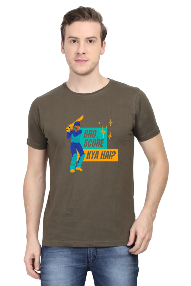 Men's Round Neck Classic T-Shirt - Score Kya Hai