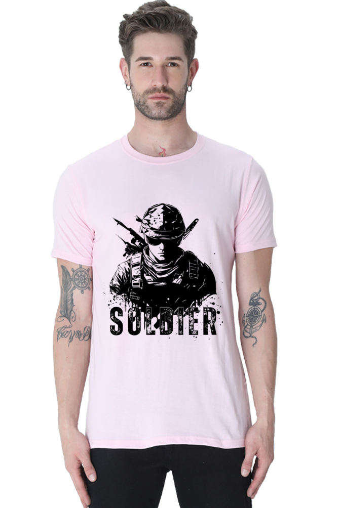 Men's Round Neck Classic T-Shirt - Soldier