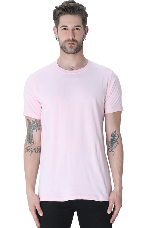 Men's Classic Plain T-Shirt - Baby Pink