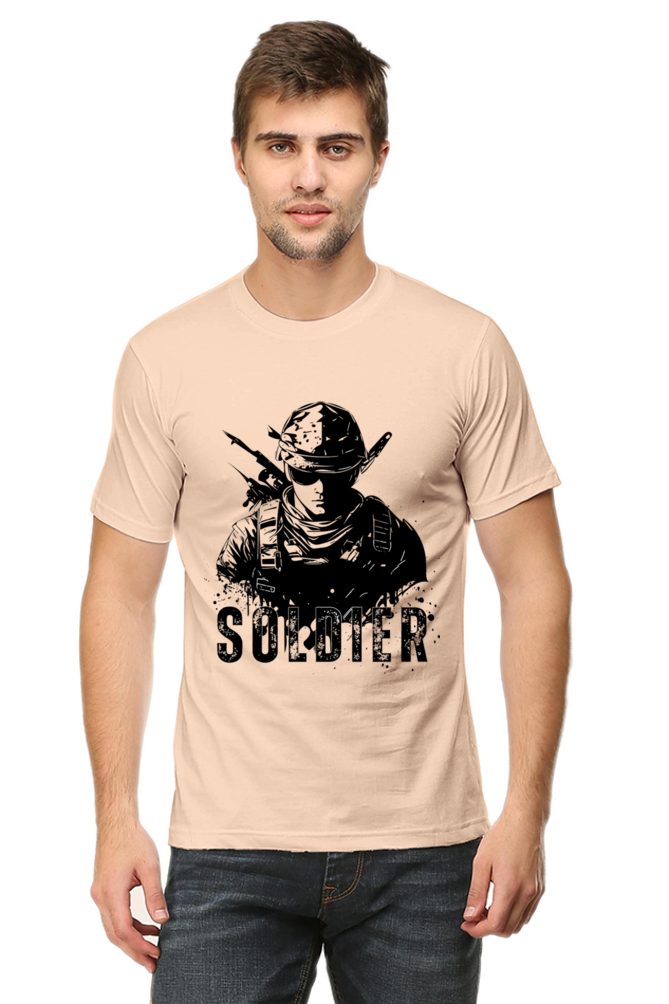 Men's Round Neck Classic T-Shirt - Soldier