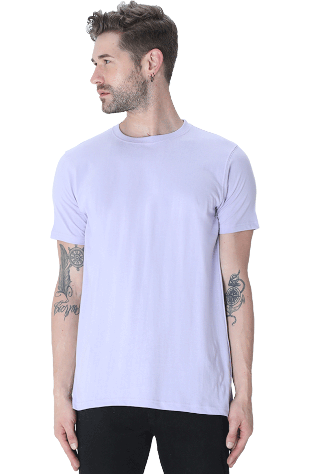 Men's Classic Plain T-Shirt - Lavender