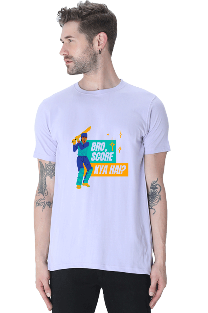 Men's Round Neck Classic T-Shirt - Score Kya Hai