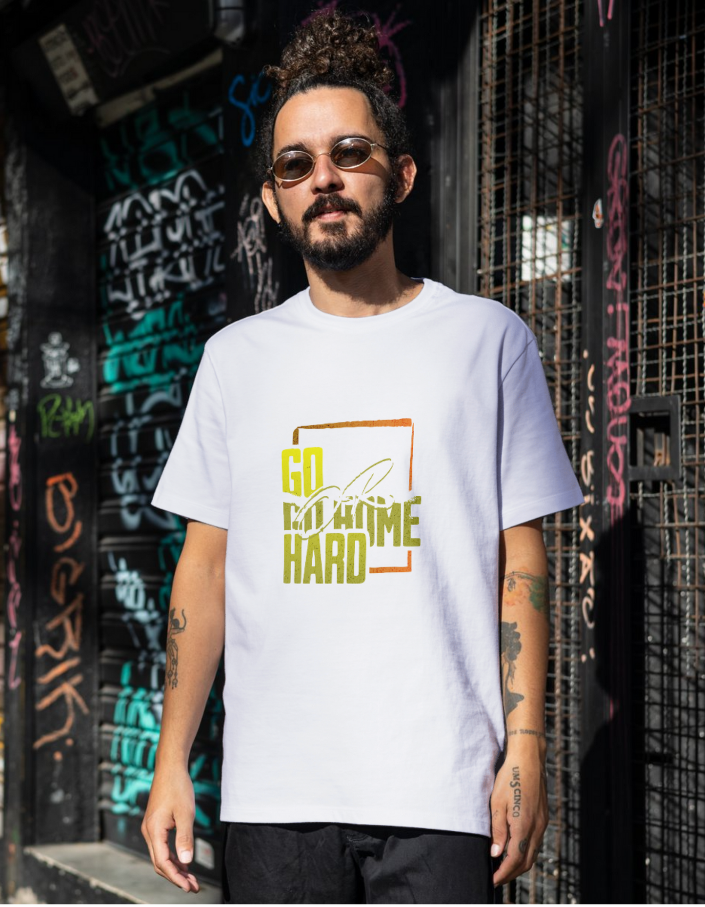 Men's Round Neck Classic T-Shirt - Go Hard