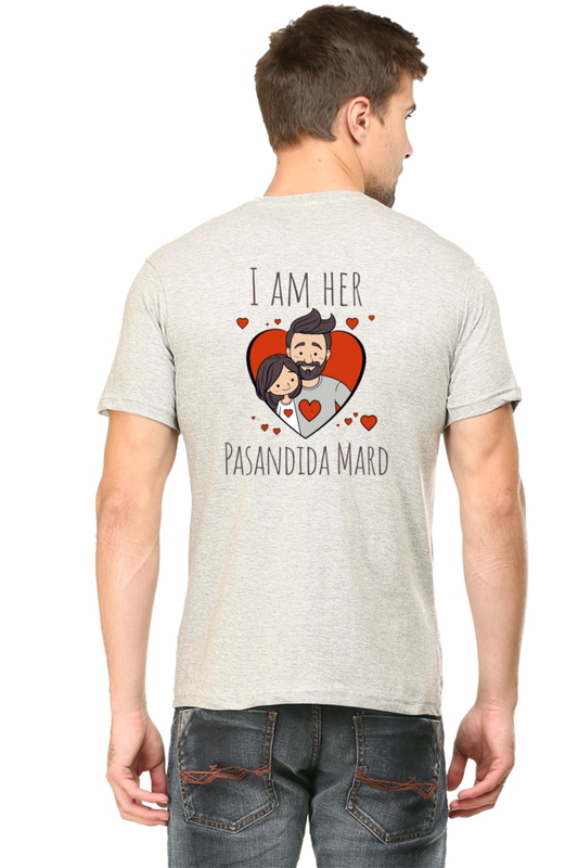 Men's Round Neck Classic T-Shirt - I am Her Pasandida Mard