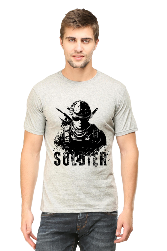 Men's Round Neck Classic T-Shirt - Soldier