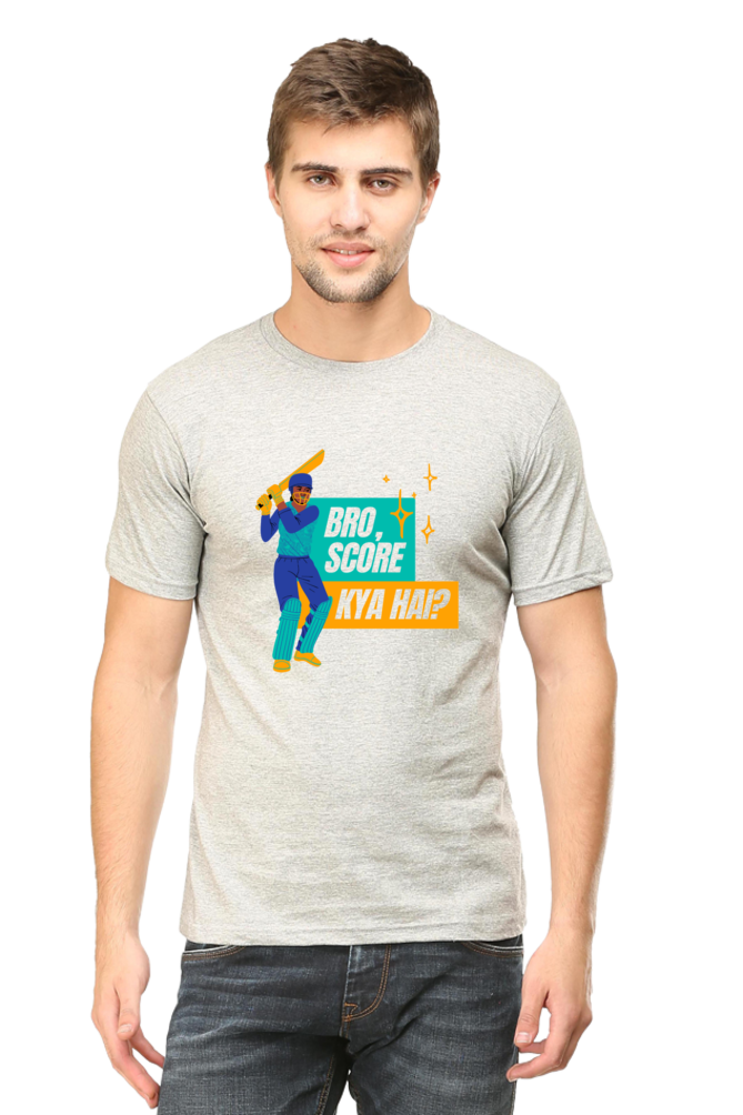 Men's Round Neck Classic T-Shirt - Score Kya Hai