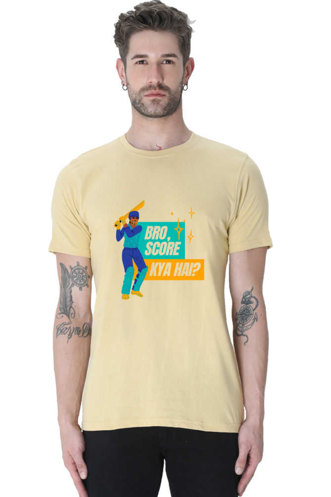 Men's Round Neck Classic T-Shirt - Score Kya Hai