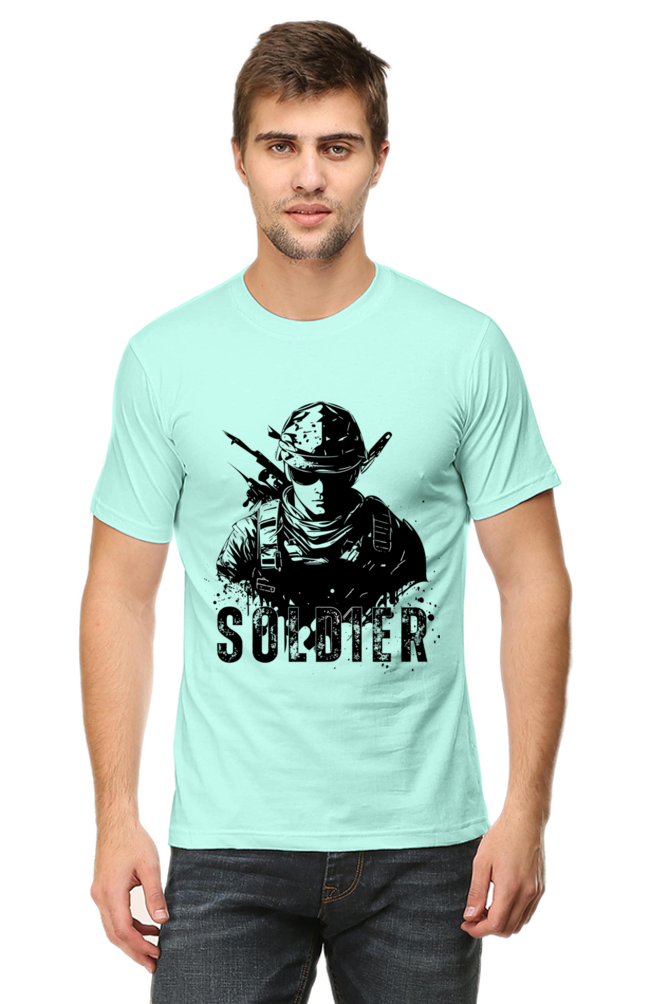 Men's Round Neck Classic T-Shirt - Soldier