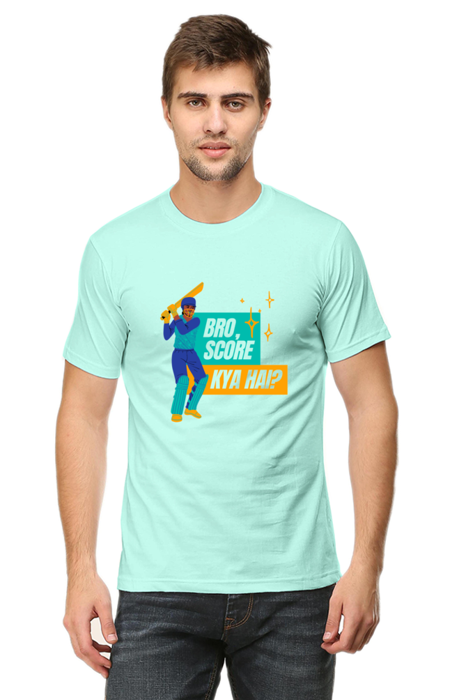 Men's Round Neck Classic T-Shirt - Score Kya Hai