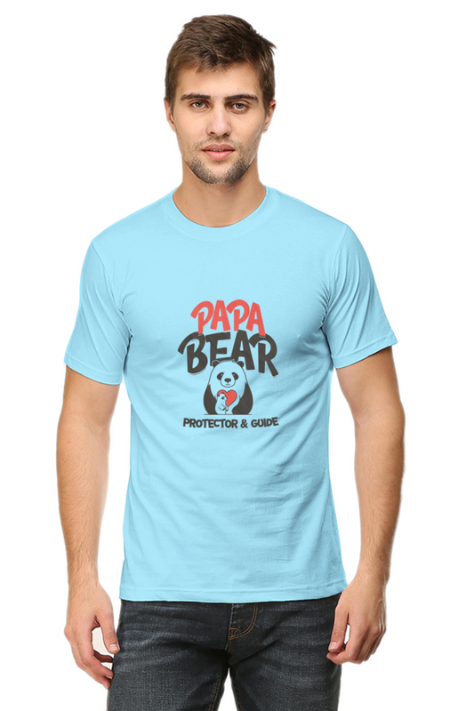 Men's Round Neck T-shirt Printed - Papa Bear