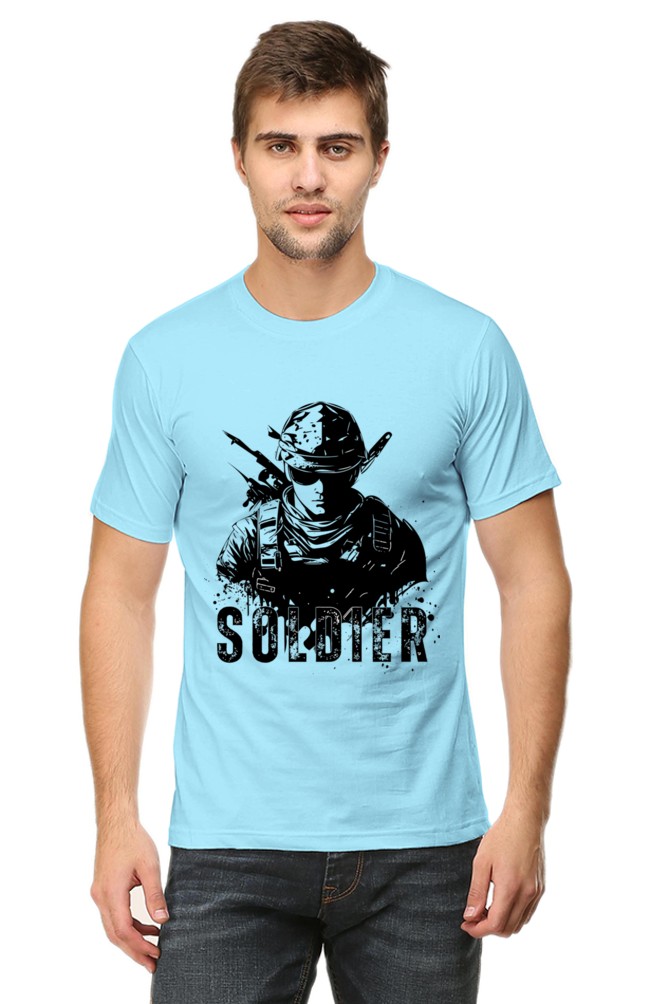 Men's Round Neck Classic T-Shirt - Soldier