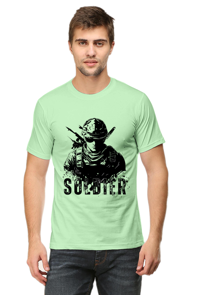 Men's Round Neck Classic T-Shirt - Soldier