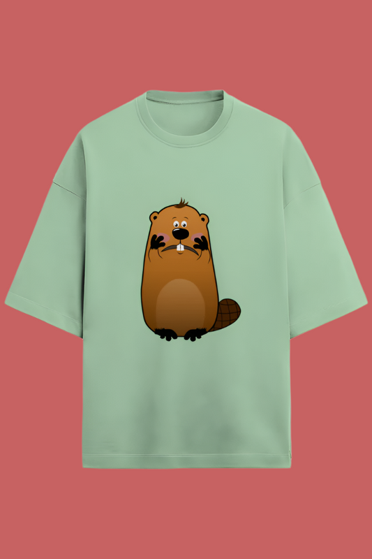 Terry Oversized Tshirt - Cute Mascot Dog