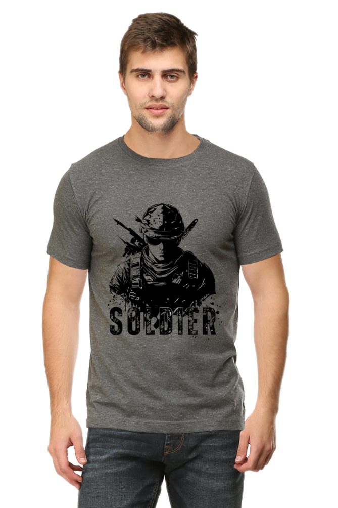 Men's Round Neck Classic T-Shirt - Soldier