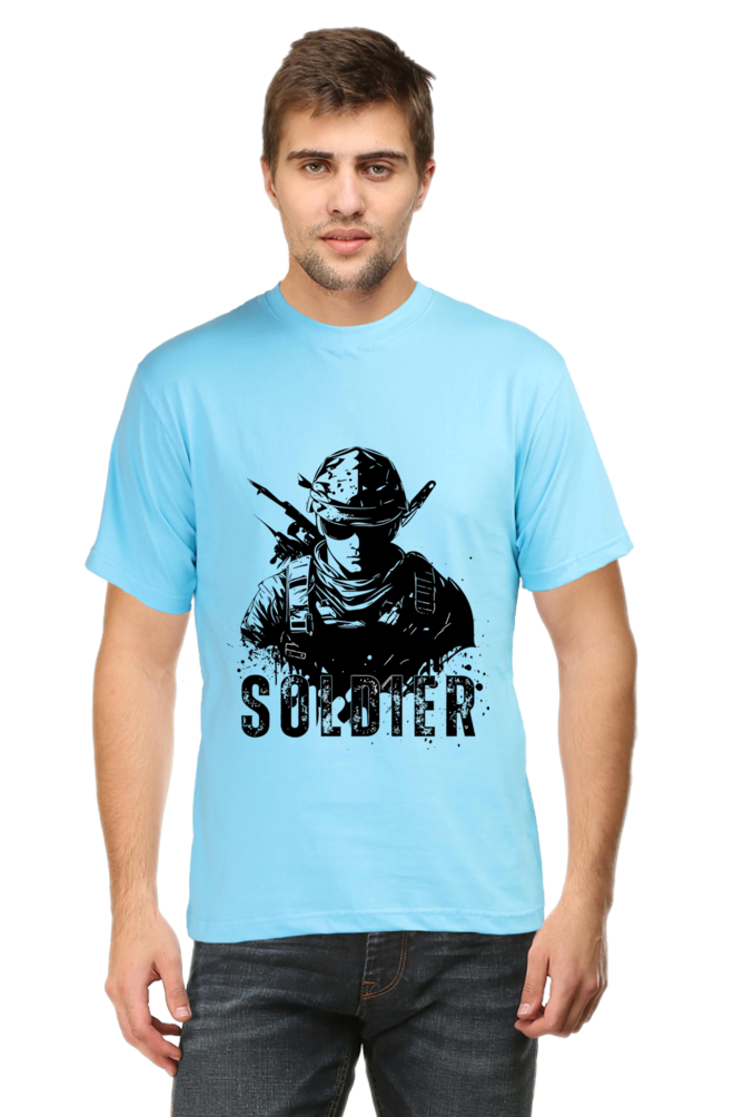 Men's Round Neck Classic T-Shirt - Soldier