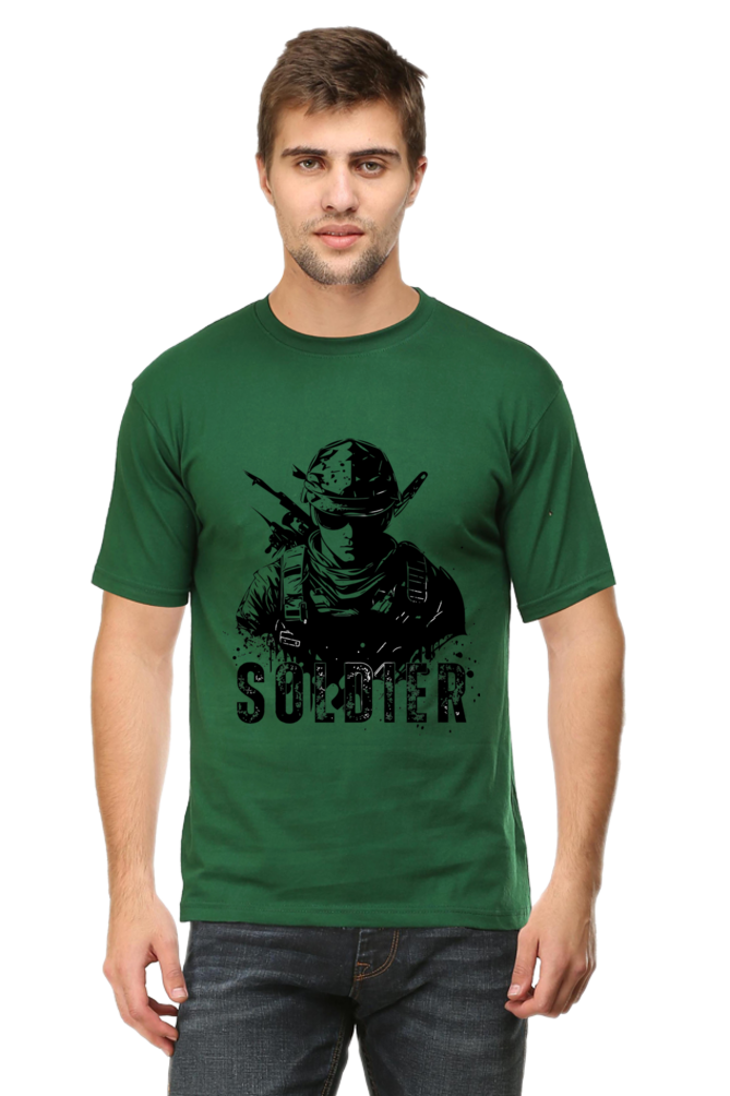 Men's Round Neck Classic T-Shirt - Soldier