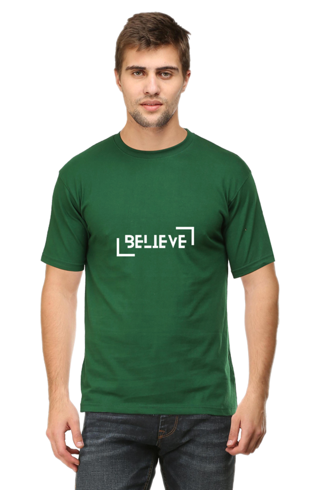 Men's Round Neck Classic T-Shirt - Believe