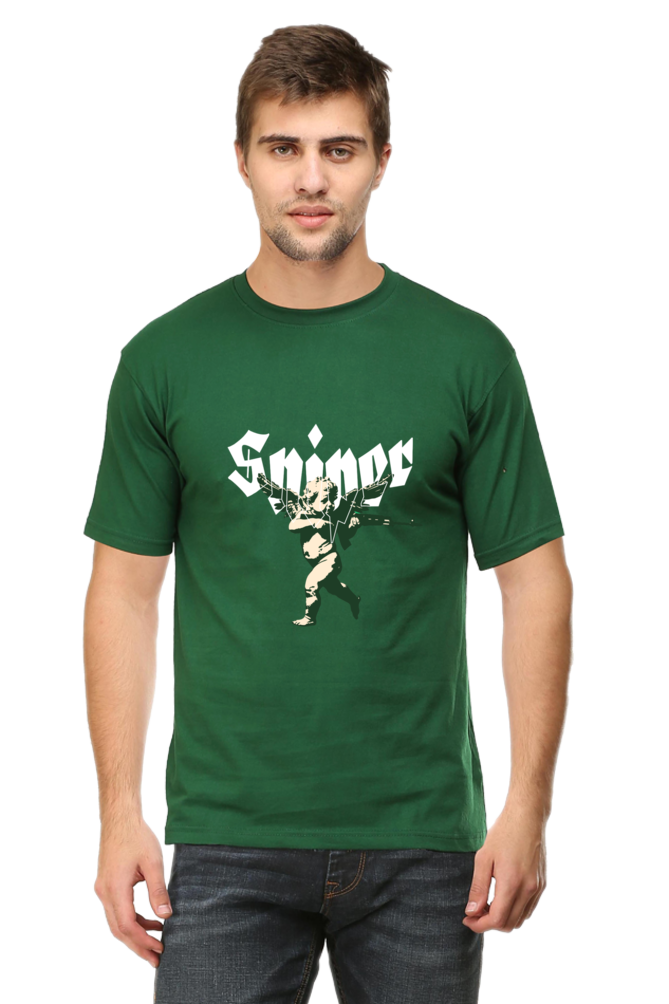 Men's Round Neck Classic T-Shirt - Sniper