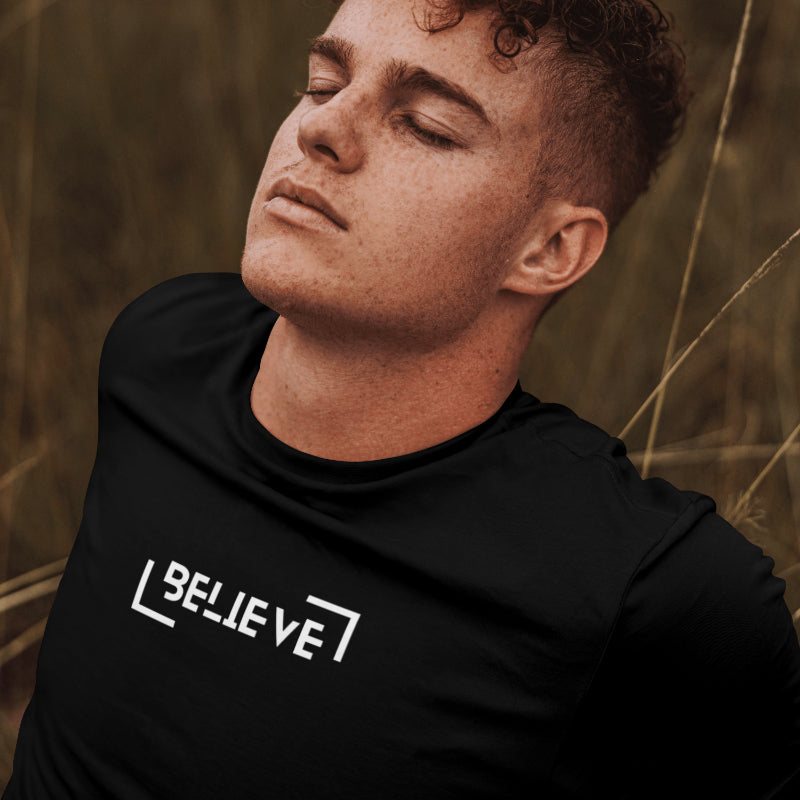 Men's Round Neck Classic T-Shirt - Believe